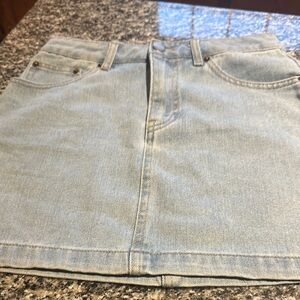 Light Blue Denim Skirt